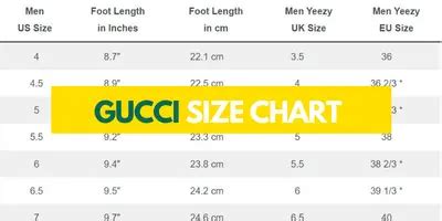 gucci jordaan size guide|Gucci size chart.